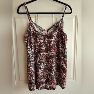 Torrid Braided Strap Flowy Cami Top, Floral Pattern Torrid 1 Plus Size 1X 14-16